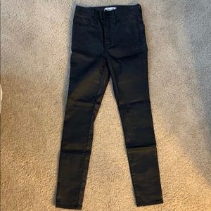 Leather like 10” high rise madewell jeans